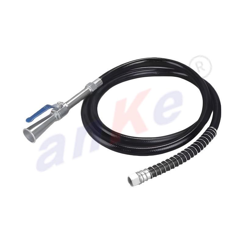 Trolley Mounted Powder Fire Extinguisher Hose & Horn Pusher 19-69